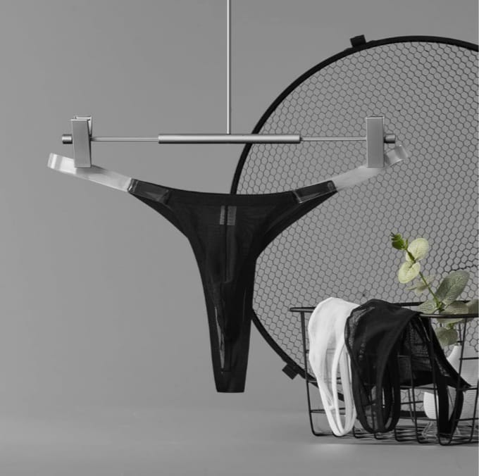 Men's transparent Thin Sheer Underwear Special Invisible Straps Waist Brief